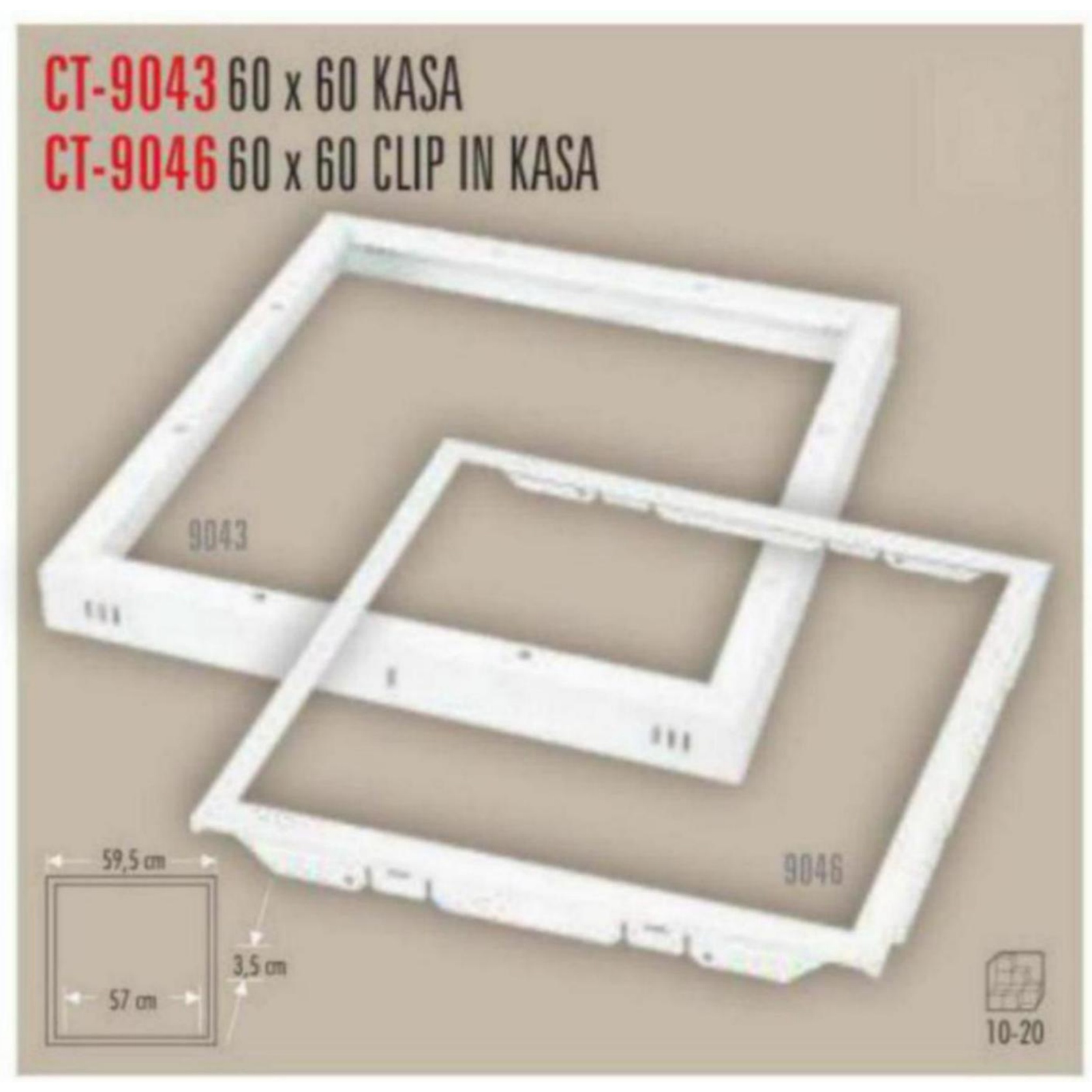 CT-9043 60x60 Panel Kasası