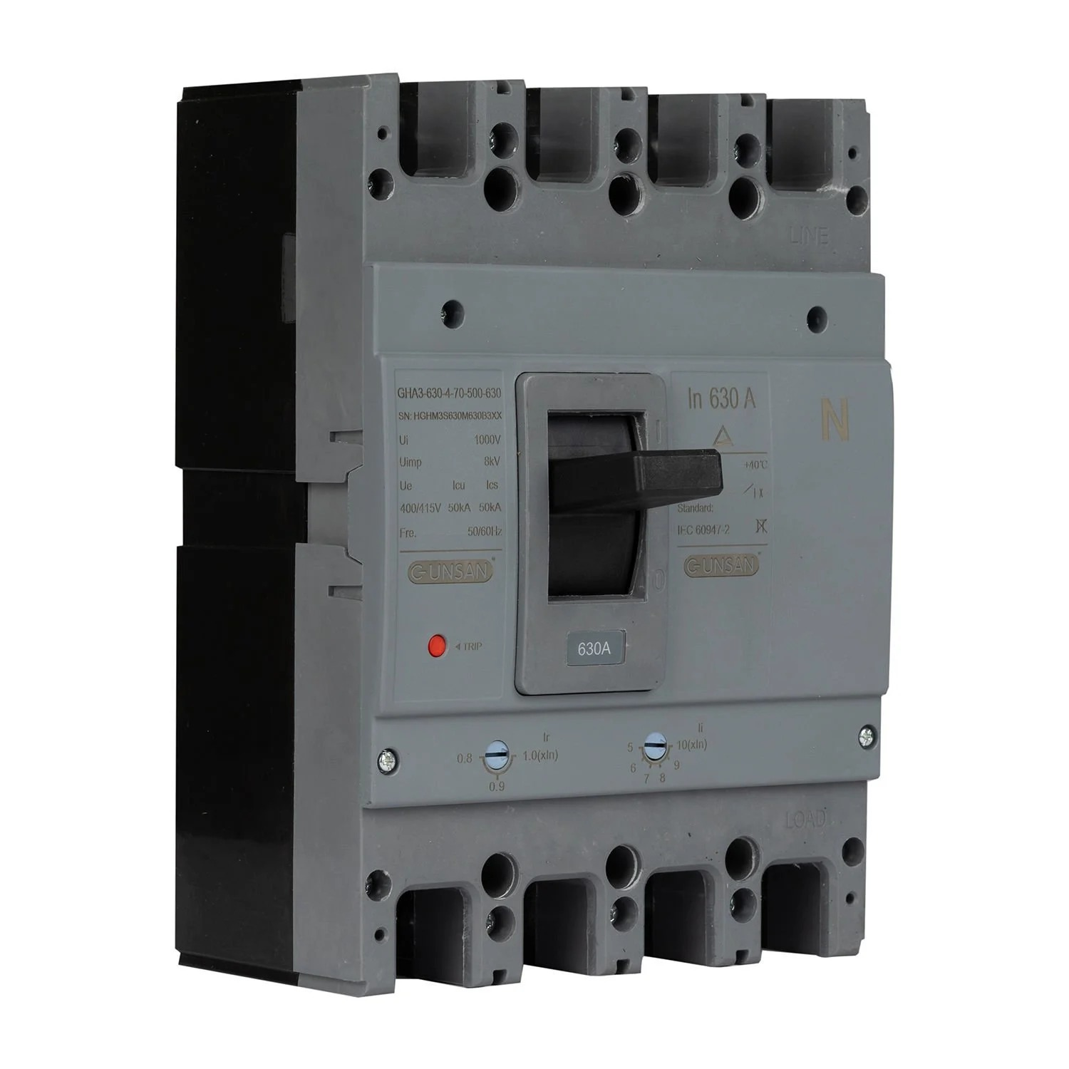 4x500-630A TMŞ 50kA Günsan Ayar Sahalı Kompakt Şalter