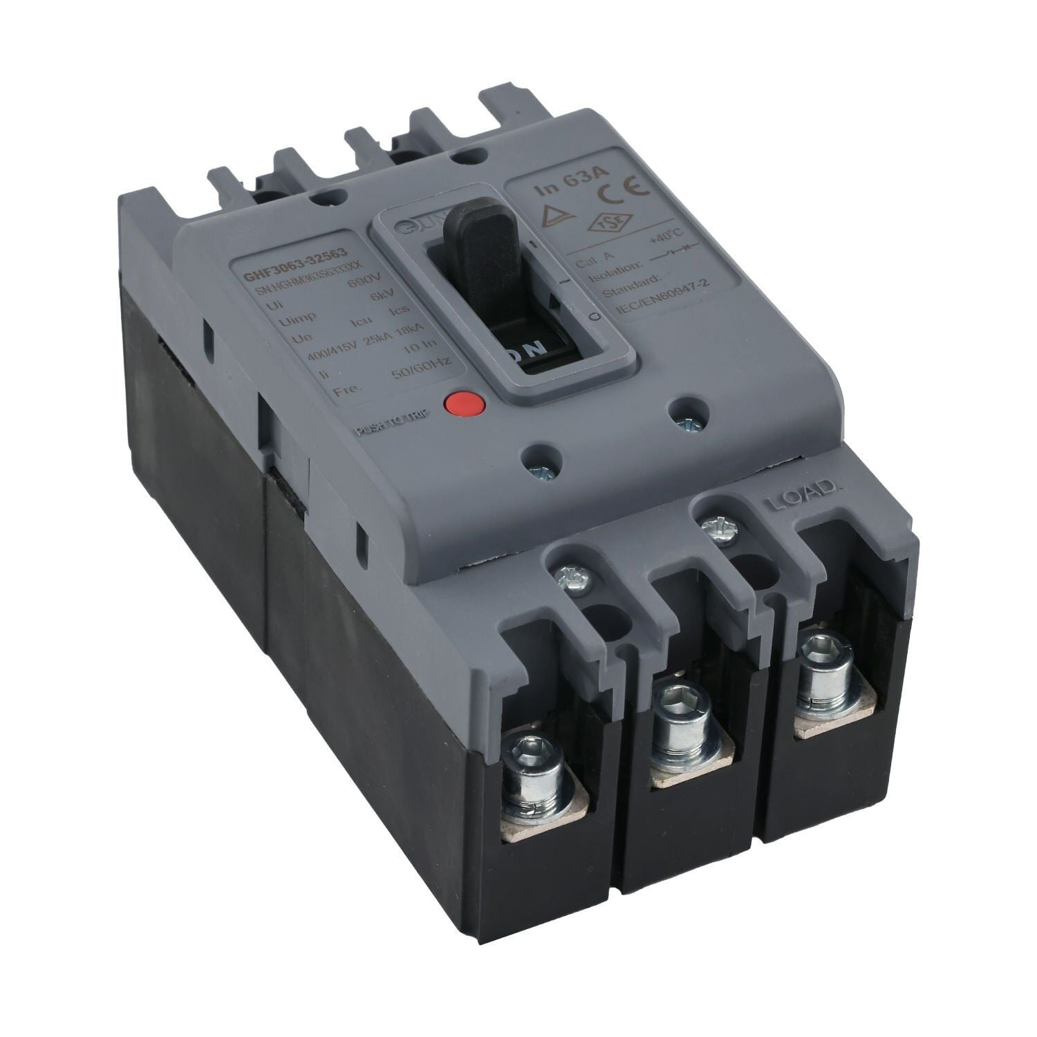 3x63A TMŞ 25KA Günsan Sabit Tip Kompakt Şalter