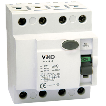 4x80A 10 kA 30mA A Tip Viko Kaçak Akım Koruma Rölesi