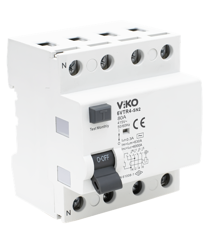 4x80A 6 kA 300mA AC Tip Viko Kaçak Akım Koruma Rölesi