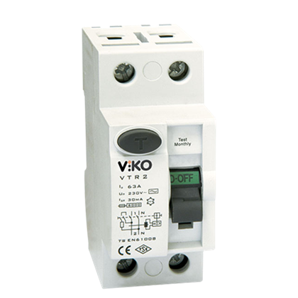 2x63A 6 kA 30mA AC Tip Viko Kaçak Akım Koruma Rölesi