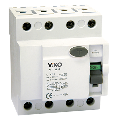 4x40A 6 kA 300mA AC Tip Viko Kaçak Akım Koruma Rölesi