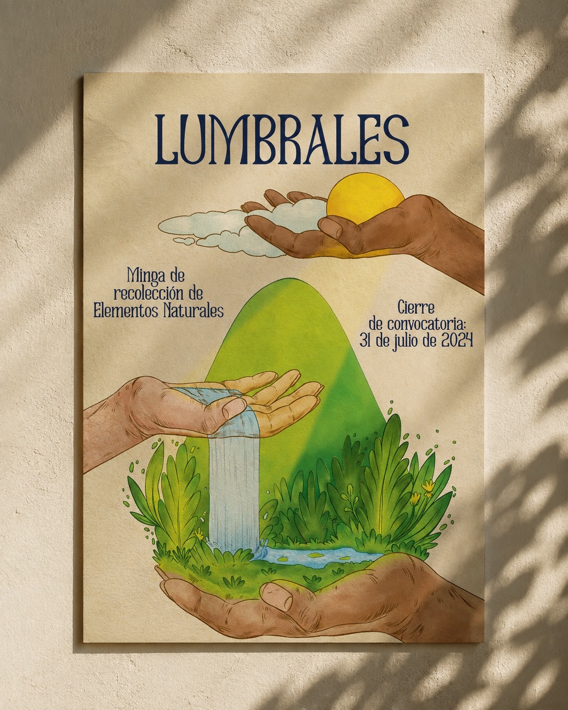 Casa de la Memoria poster mockup — artwork by Ana Sofía Goyes