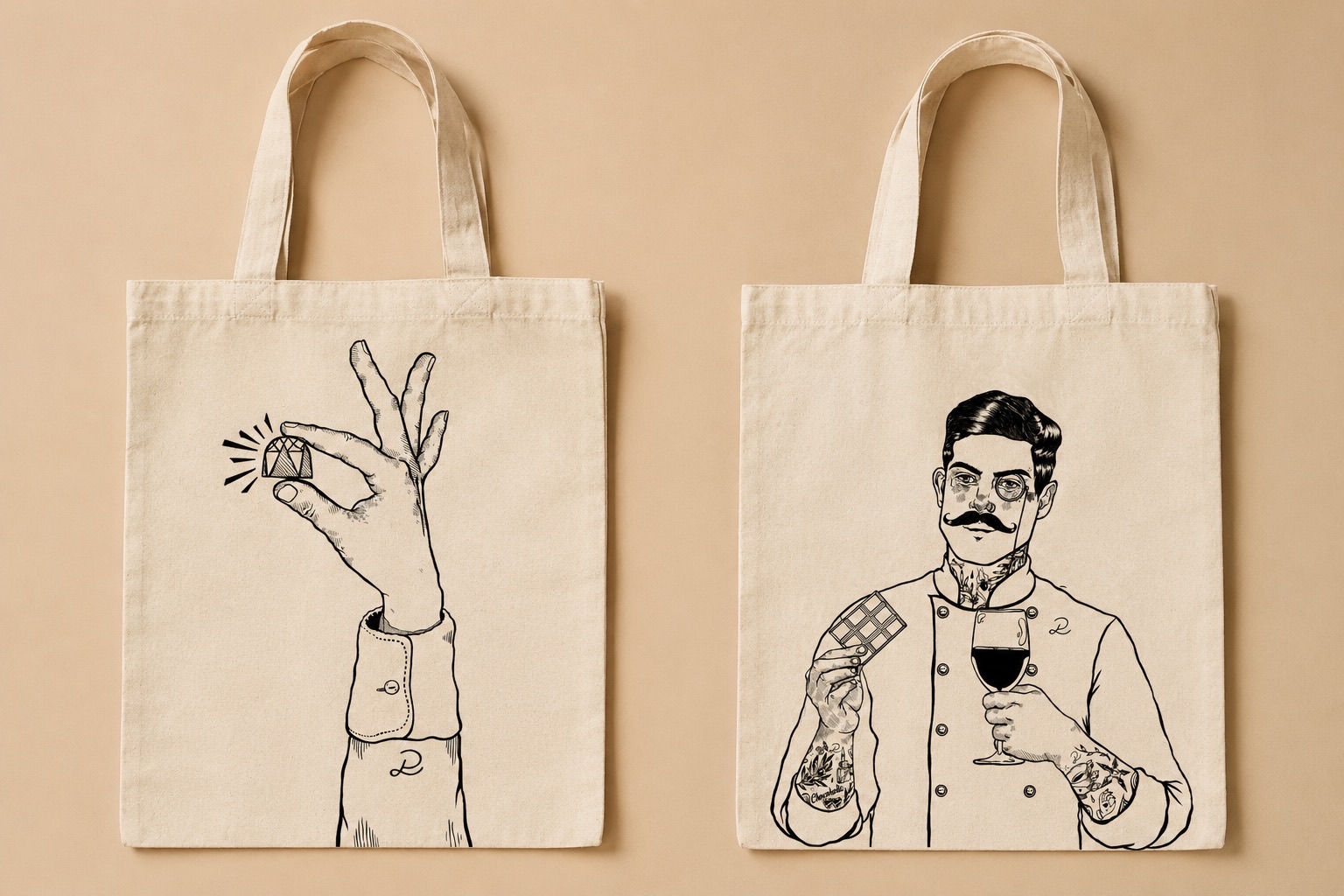 La Poste tote bag mockup — artwork by Ana Sofía Goyes