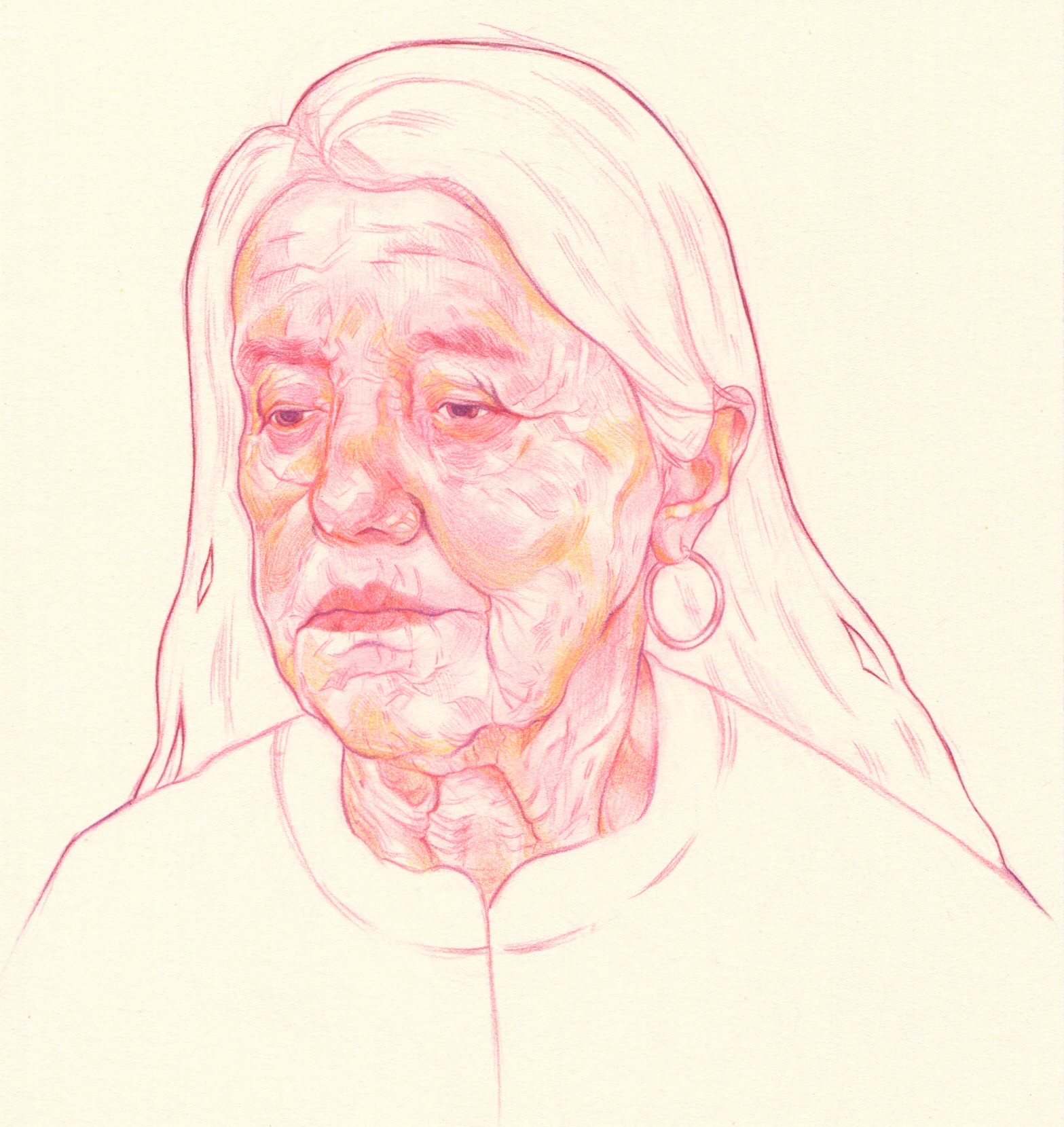 Family Portraits, first grandparent portrait — artwork by Ana Sofía Goyes