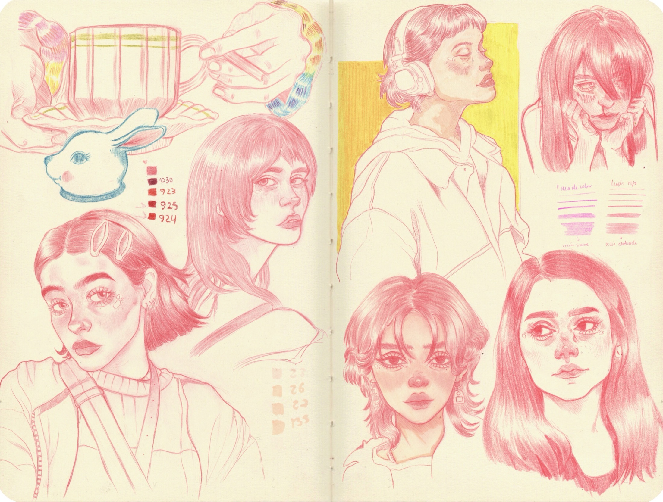 Analogue sketch page 2 — artwork by Ana Sofía Goyes
