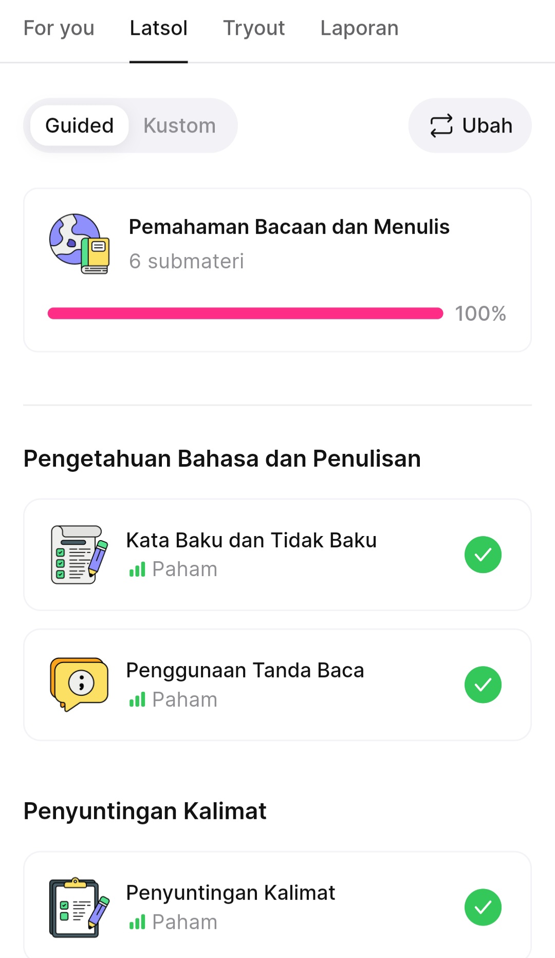 berhasil menamatkan pbm dalam sehari ><