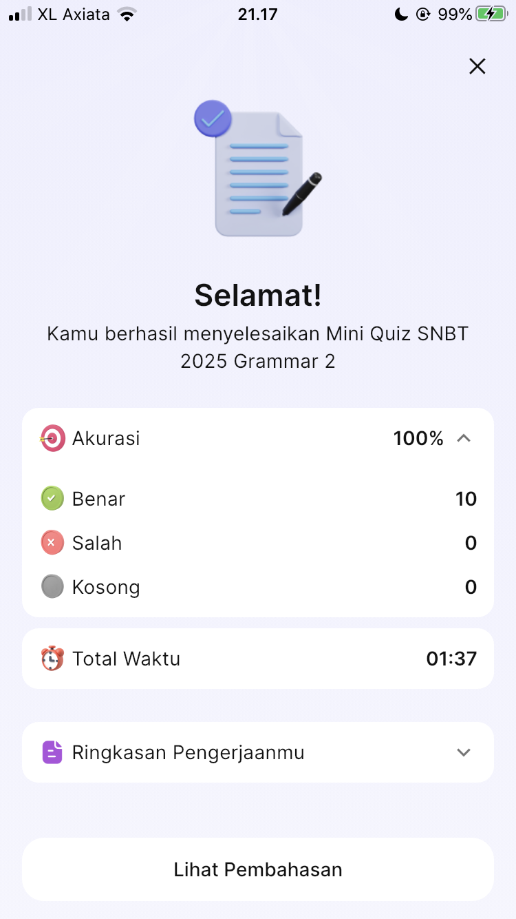 my homie use cocok cocokan in grammar but hell yea, kinda proud akhirnya bisa grammar 😋