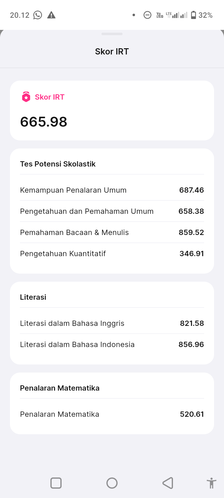 iya tau ga boleh terlalu seneng, tapi SENENG BANGETTTT. first time dapet skor setinggi ini 🥹,…