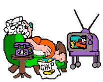 Comer assistindo TV.