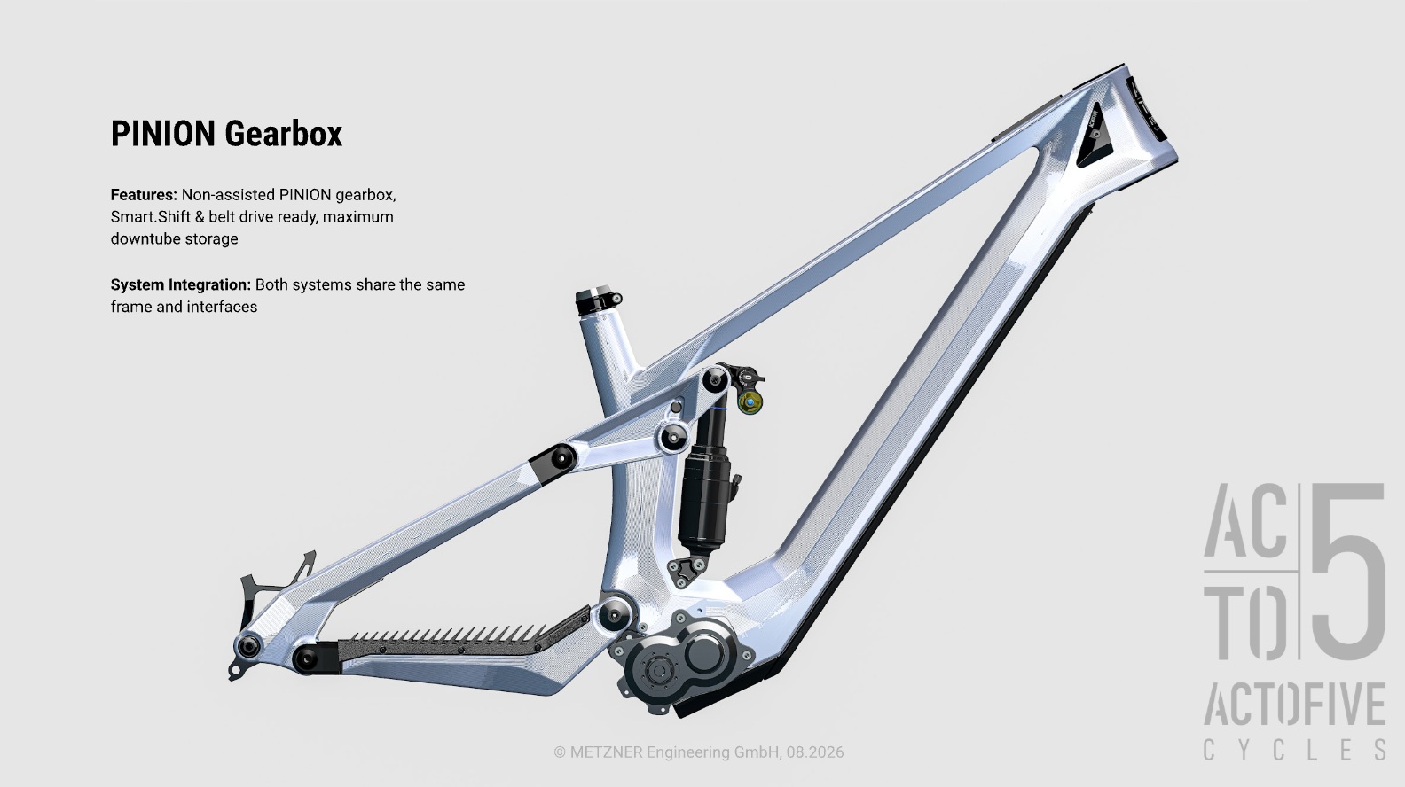 ACTOFIVE Rompe las Reglas: Análisis Profundo de su Nueva Plataforma Modular CNC (E-Bike / Pinion)