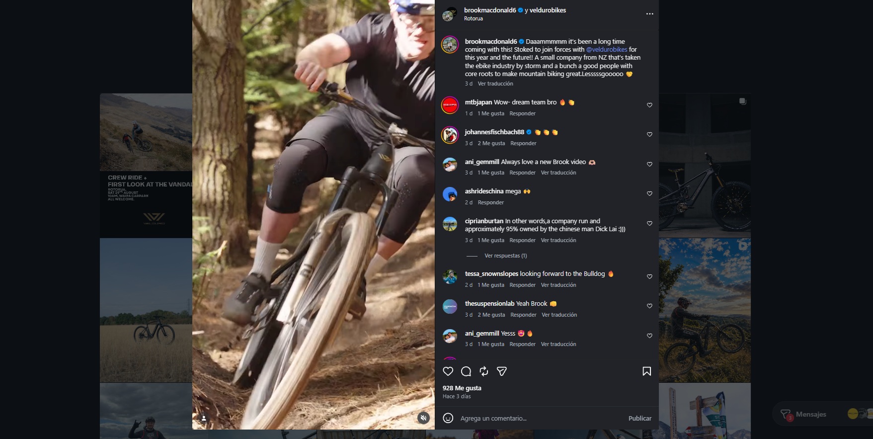 Brook Macdonald se asocia con Velduro para desarrollar "The Bulldog", su primera bicicleta de descenso