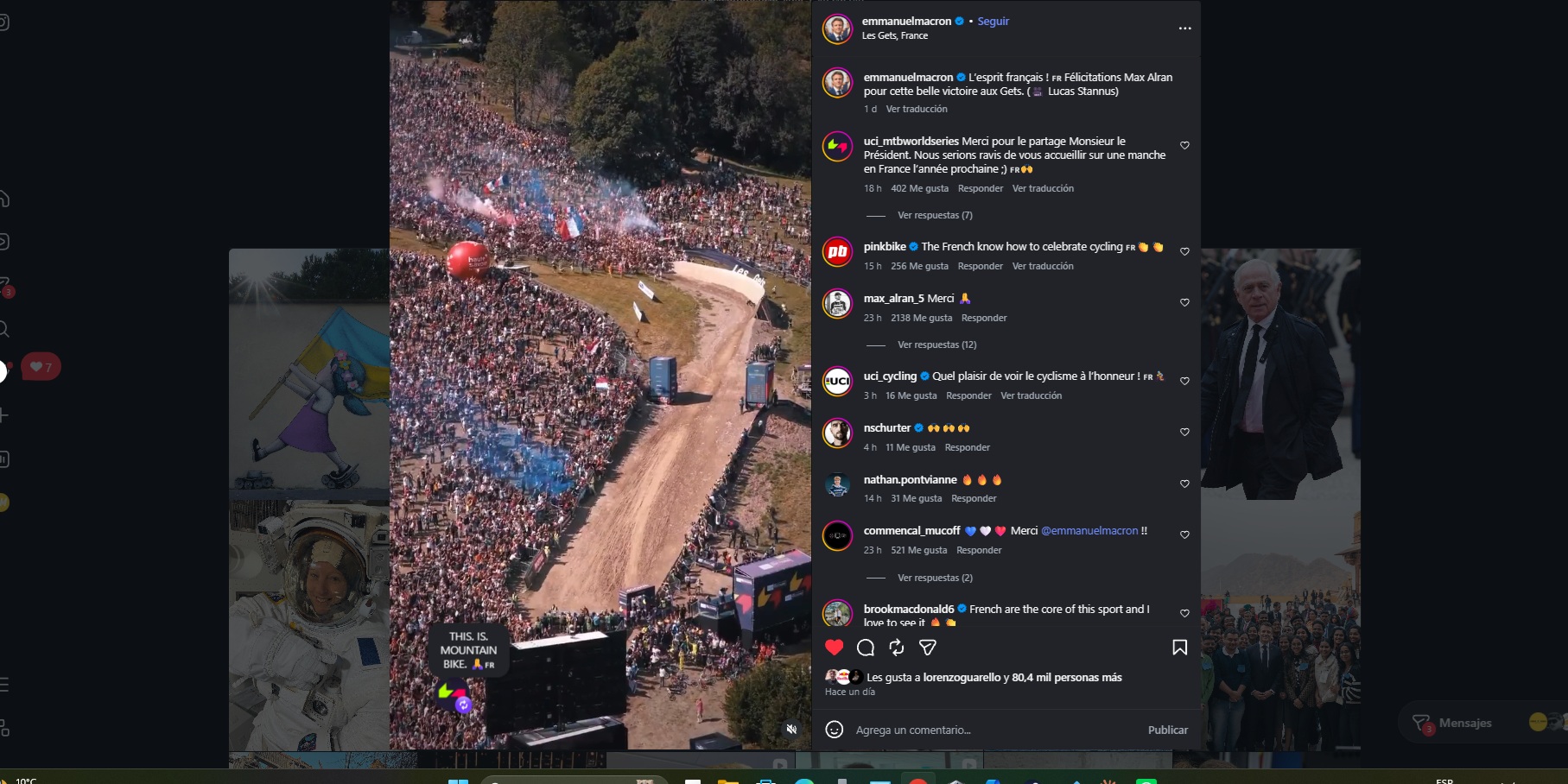 El presidente de Francia celebra el "espíritu francés" tras la jornada histórica de Les Gets