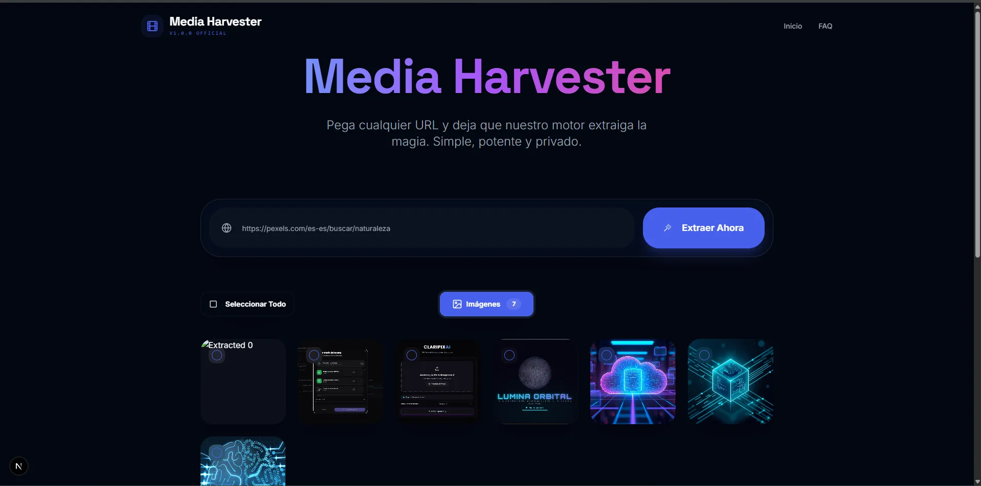 Portada de Media Harvester: Plataforma Premium de Extracción y Scraping Multimedia
