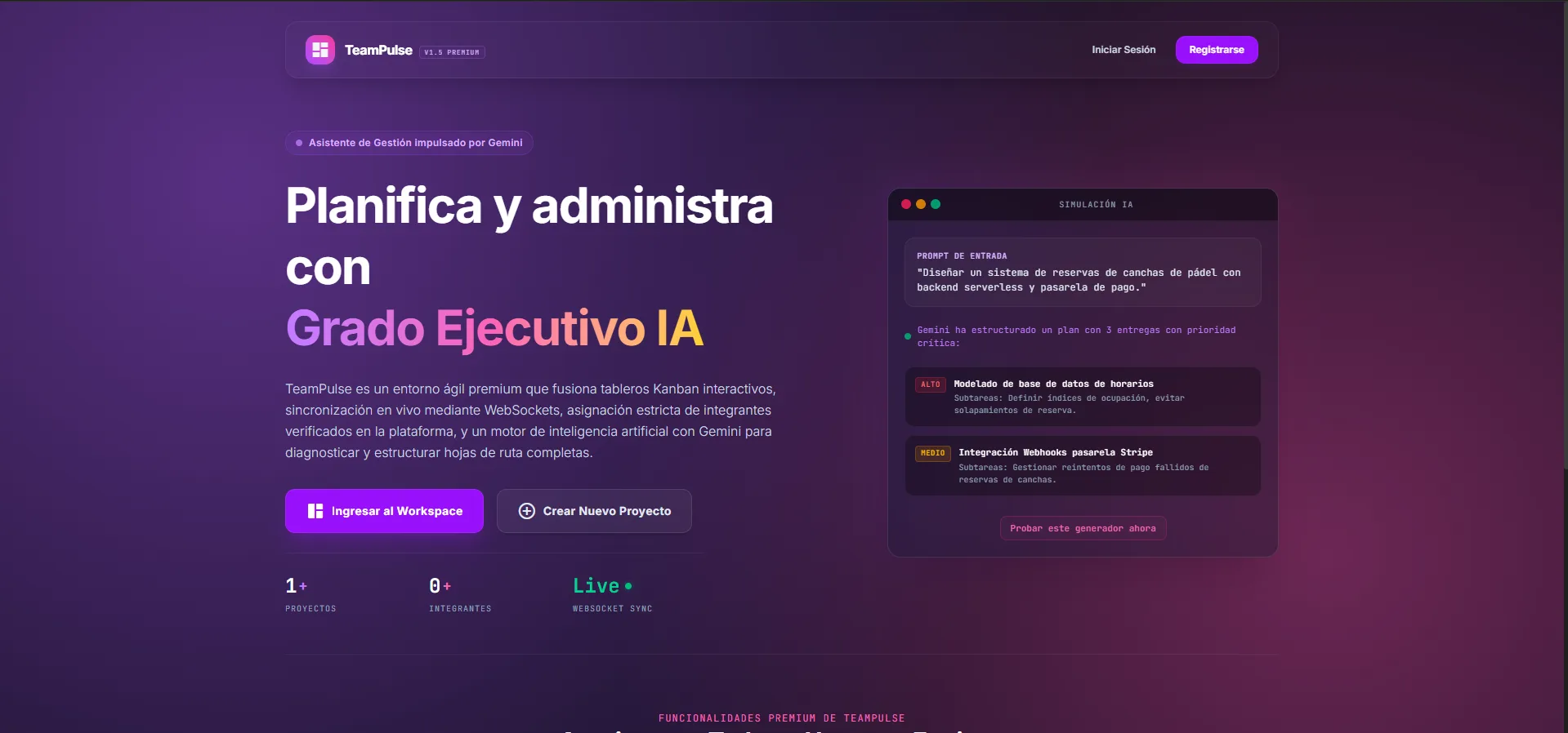 Portada completa de TeamPulse AI: Plataforma Agente-Colaborativa de Gestión Ágil con Sincronización Multipropósito en Tiempo Real