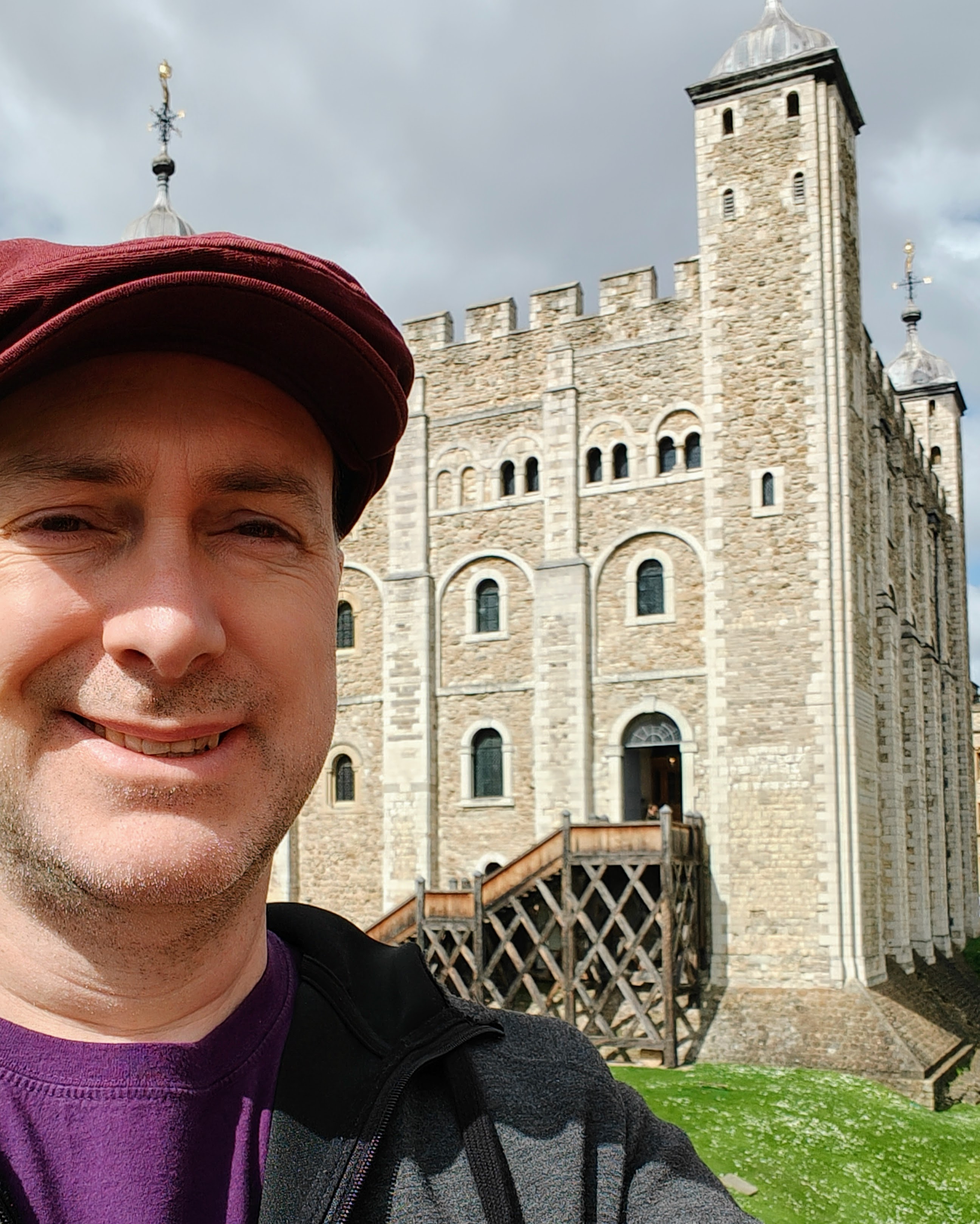 Selfie of Michael in front of the Tower of London