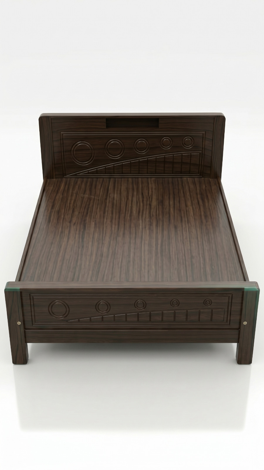 Elegant Wooden Double Cot with Modern Design 1