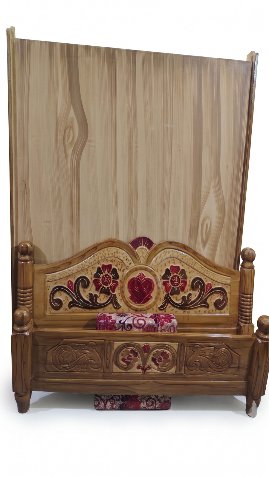 Traditional Indian Solid Wood Double Bed 1