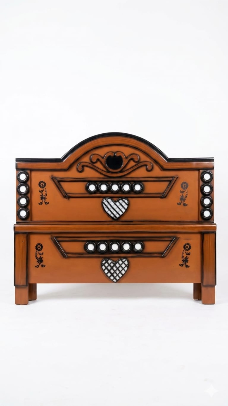 Modern Honey-Teak Finish Cot 1