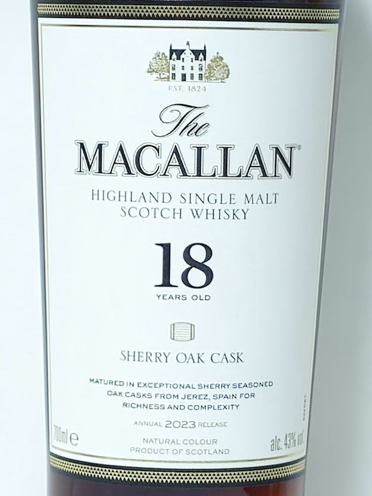 맥캘란 (Macallan) 셰리 오크 2023 18년
