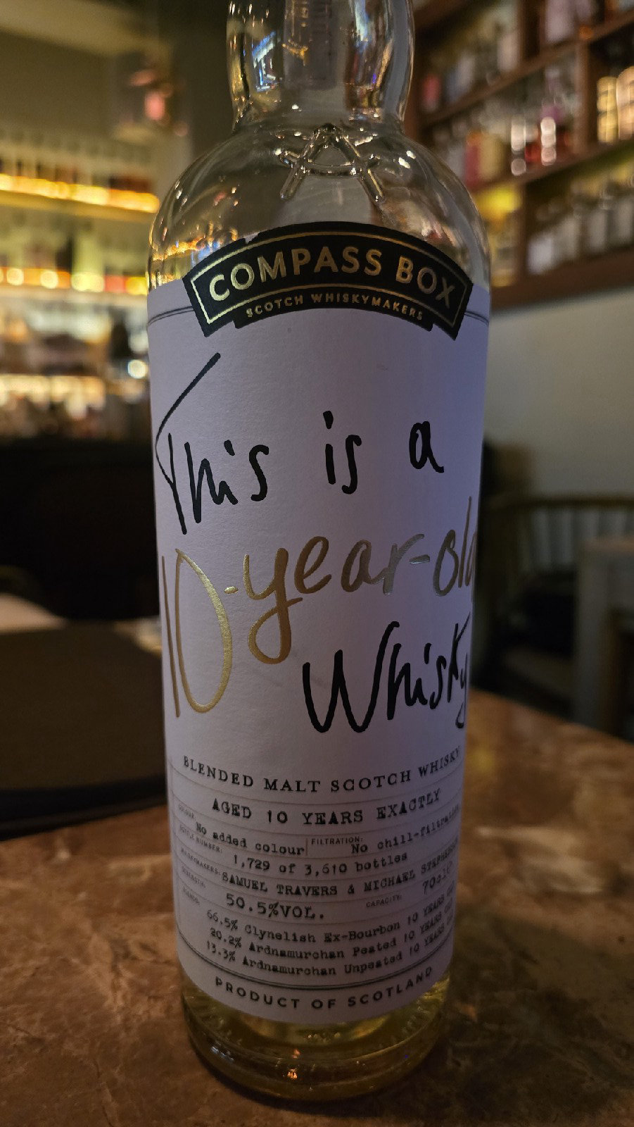 컴파스 박스 This is a 10 Years Old Whisky 바