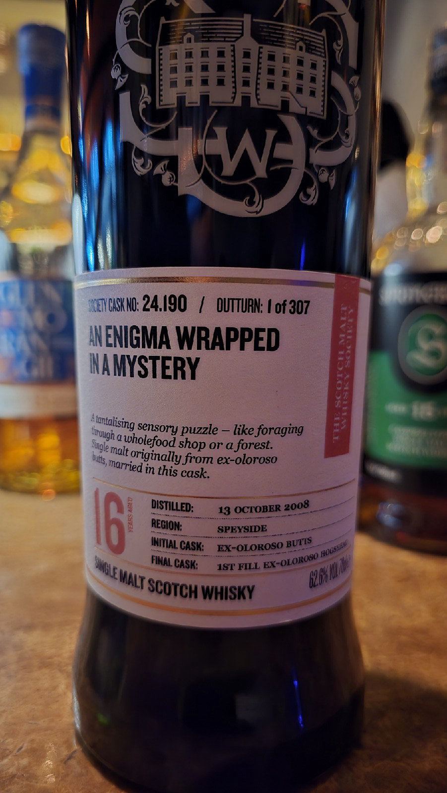 SMWS 24.190 Young & Spritely "AN ENIGMA WRAPPED IN A MYSTERY" 16년
