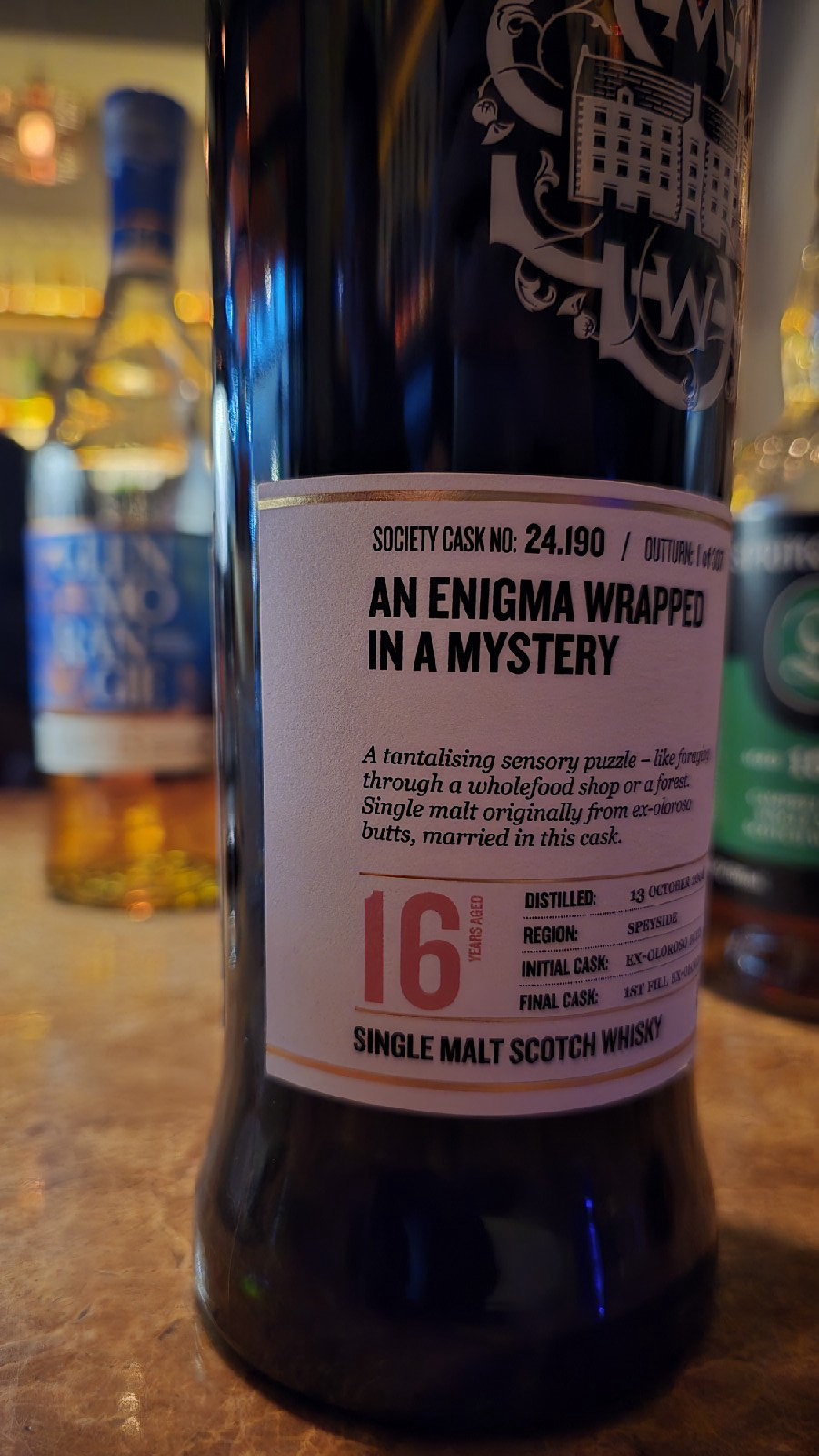 SMWS 24.190 Young & Spritely "AN ENIGMA WRAPPED IN A MYSTERY" 16년