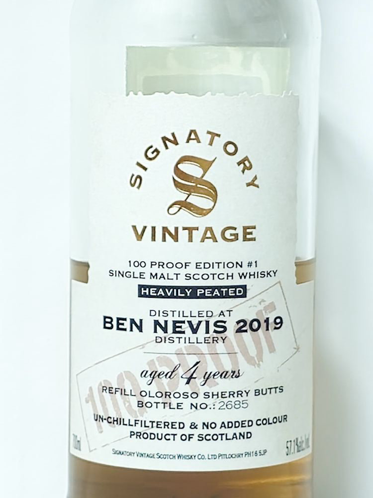 시그나토리 빈티지 100 Proof Edition Ben Nevis 4년