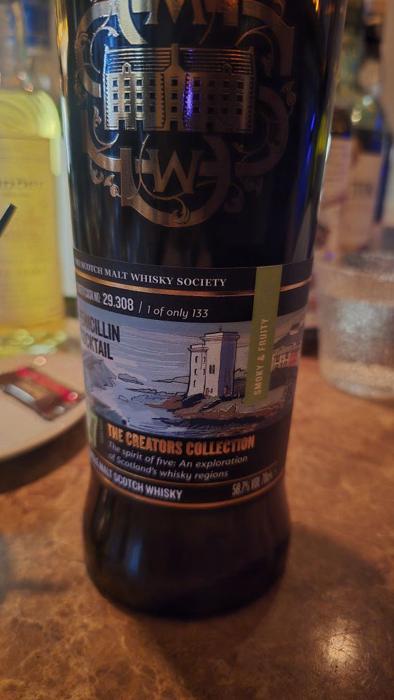 SMWS 29.308 Smoky & Fruity "penicillin cocktail" 27년