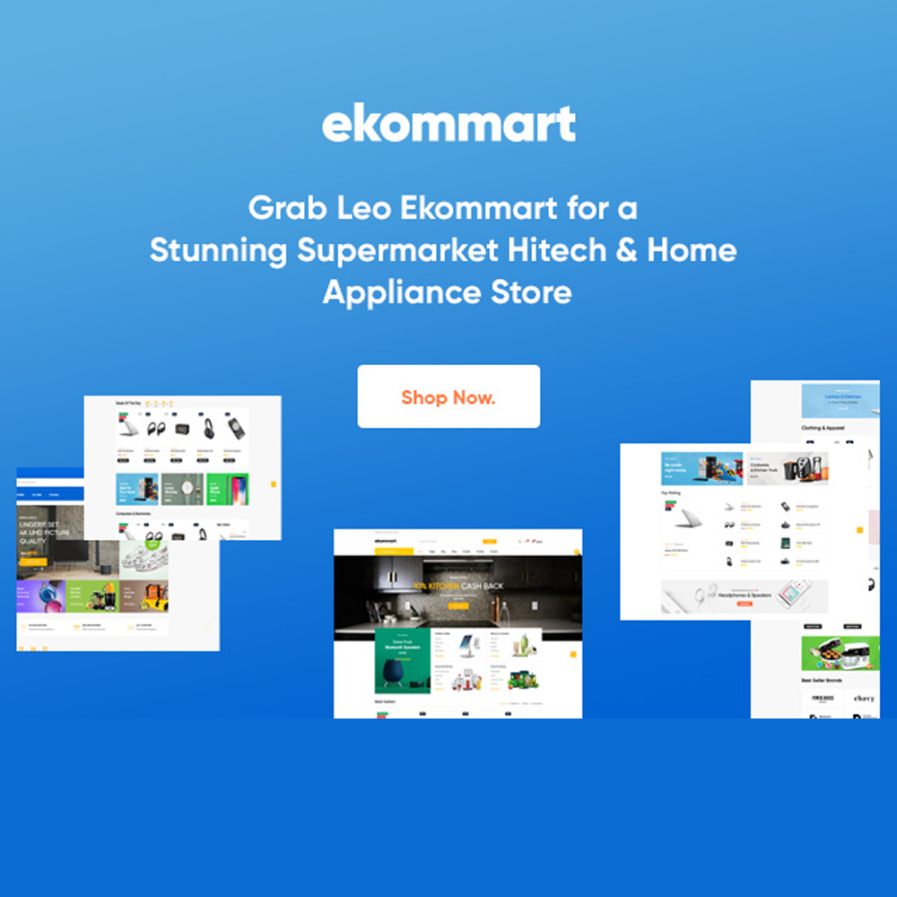 Grab Leo Ekommart for a Stunning Supermarket Hitech & Home Appliance Store