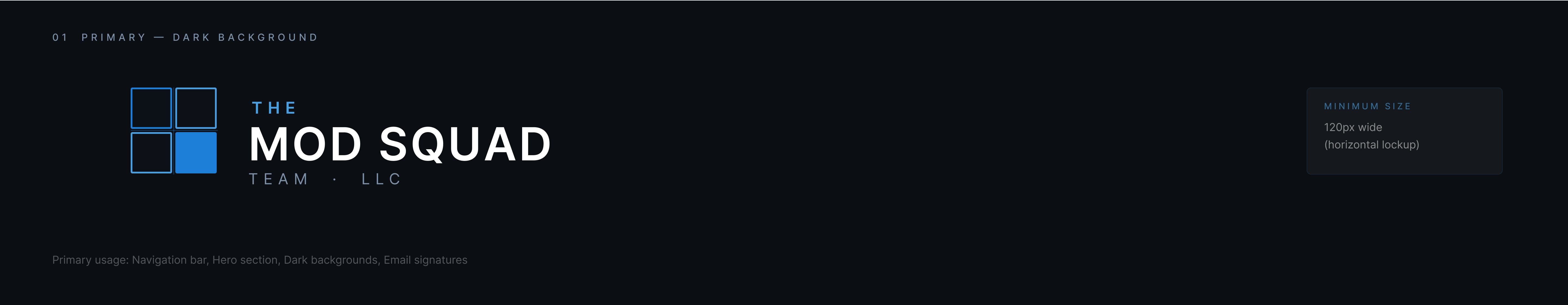 Primary Logo — Dark Background