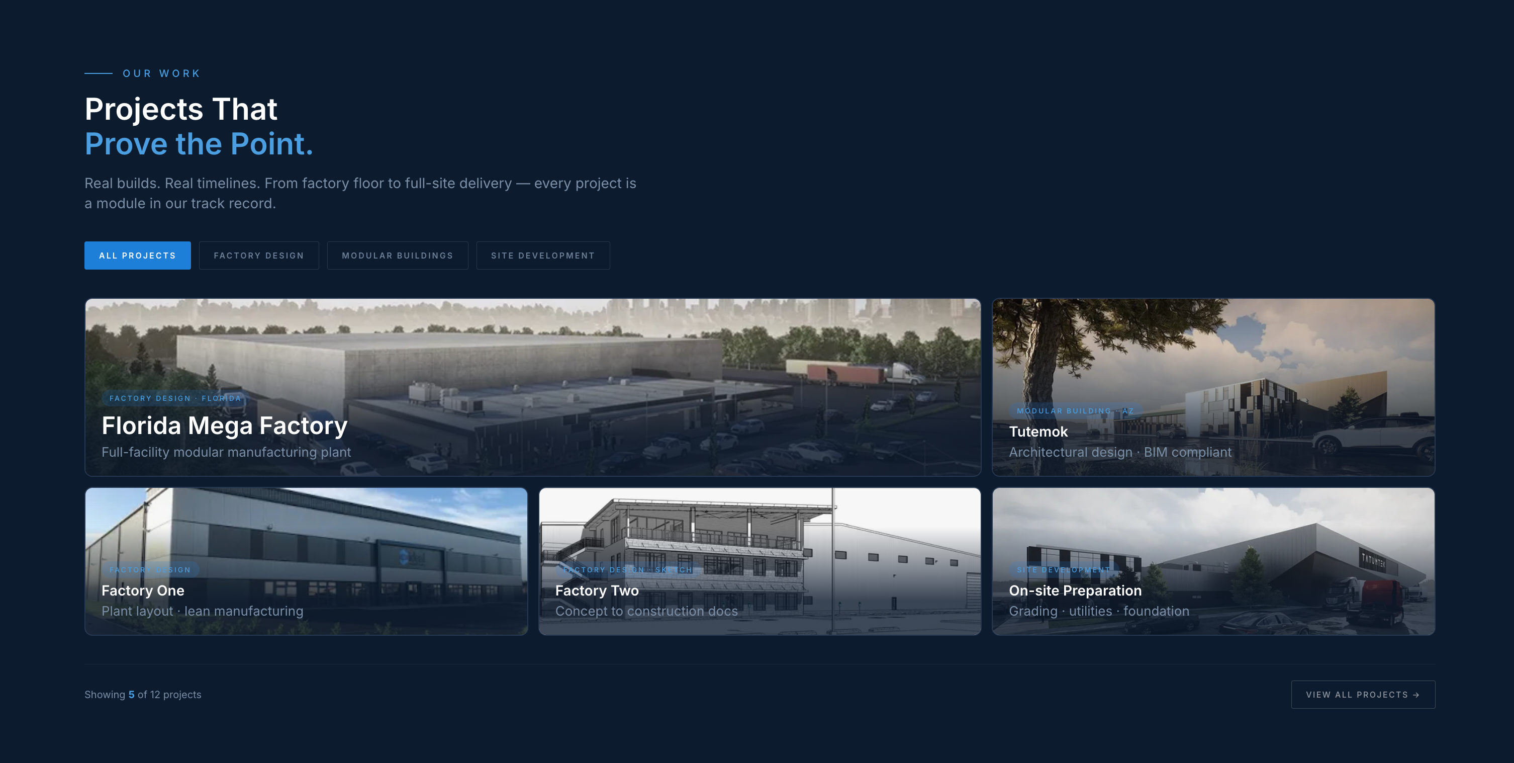 Projects Page Layout