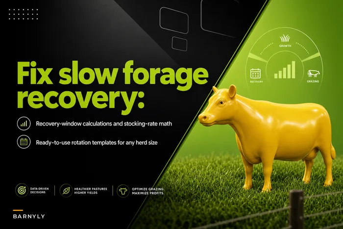 Fix slow forage recovery with pasture rotation schedules: rest-period math and stocking-rate templates