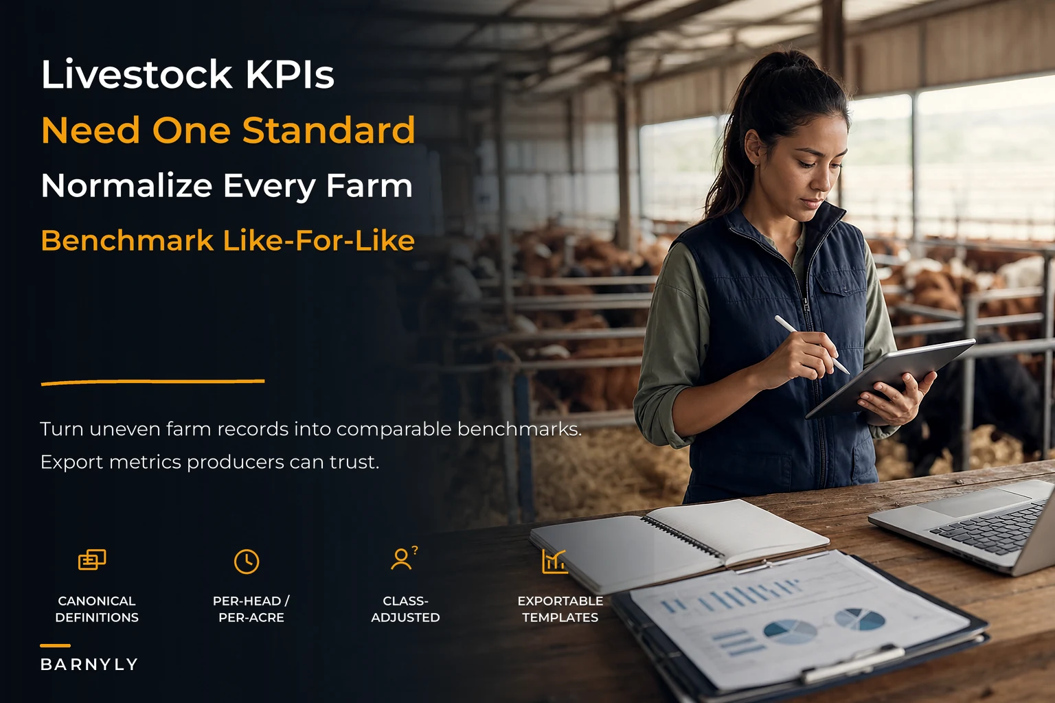 Normalise livestock KPIs with a cross-farm benchmarking playbook