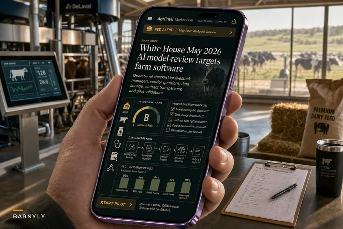 Preparing livestock operations for new federal AI model-review guidance: what to ask your farm‑software vendor now