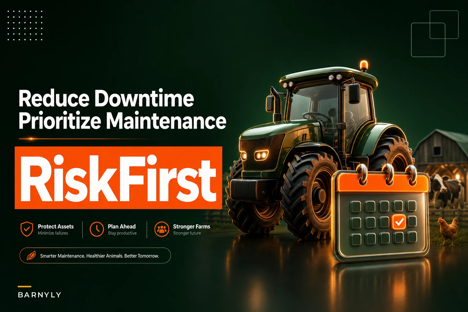 Reduce downtime with an asset‑risk maintenance calendar: prioritized checks, failure logs and replacement planning