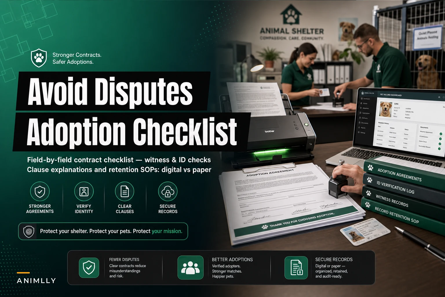 Avoid adoption disputes: an operational adoption contract checklist and retention SOP for shelters
