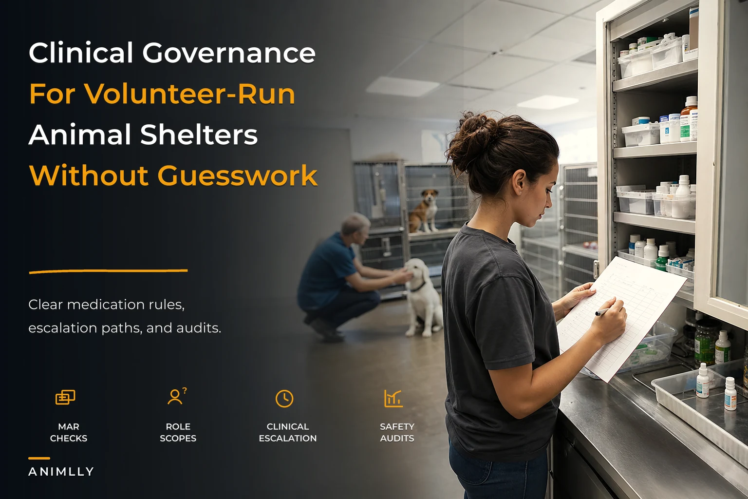 Clinical governance framework for small volunteer-run animal shelters