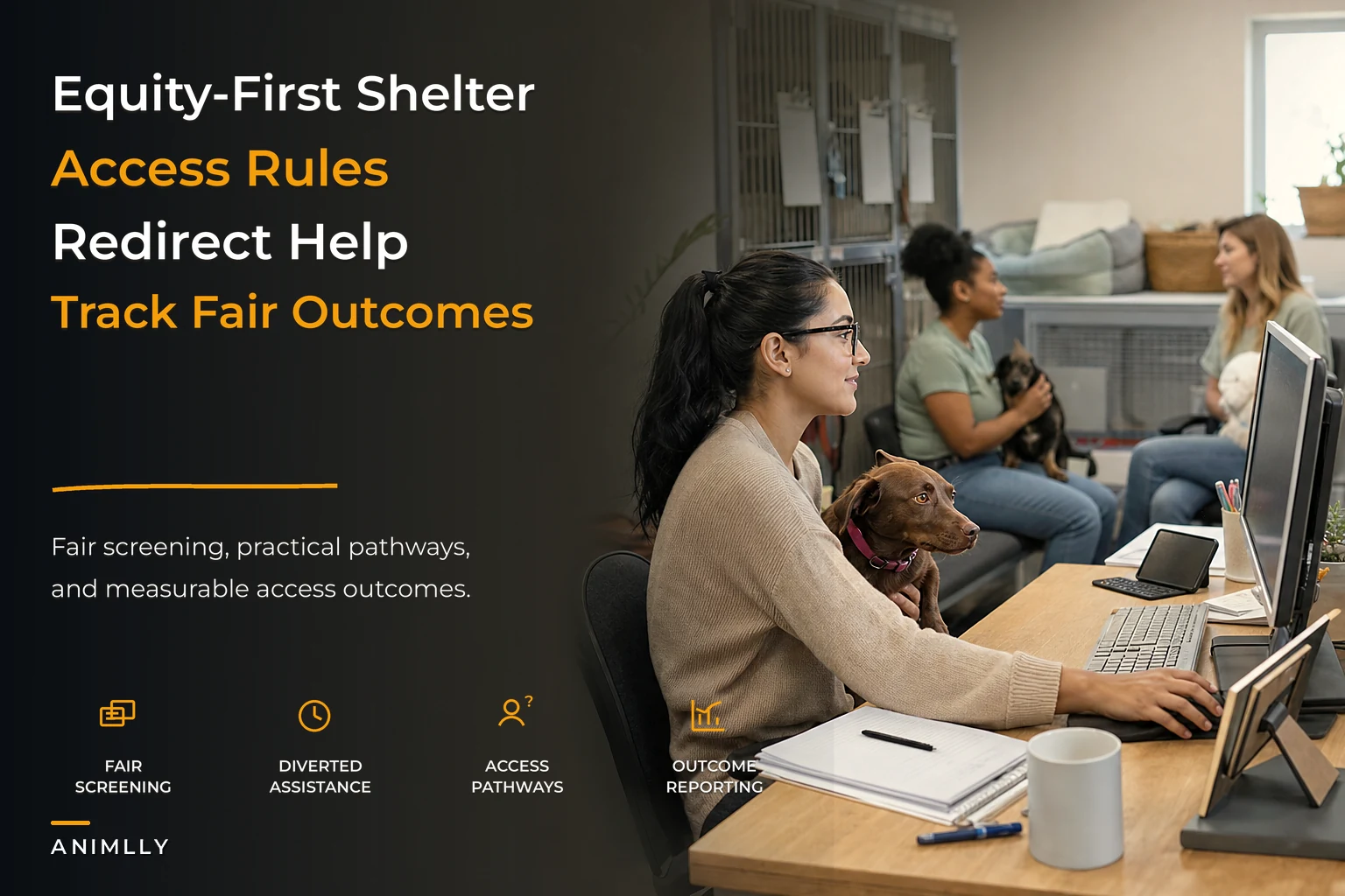 Equity-first community access framework for shelters