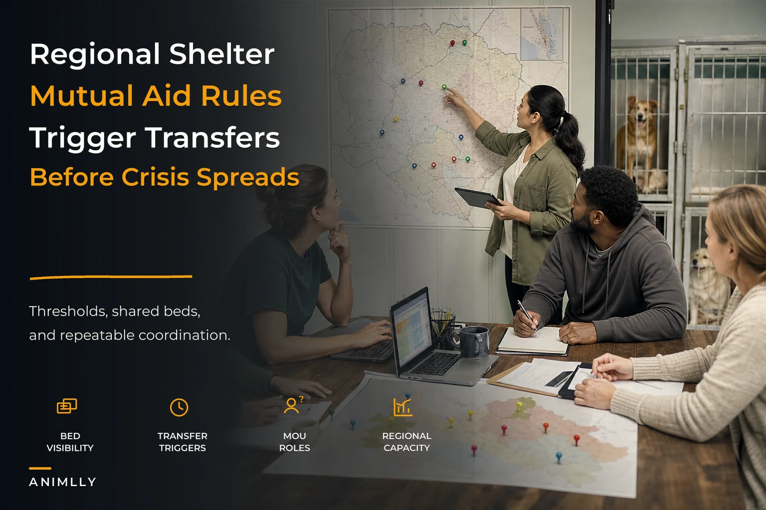 Regional mutual-aid governance for shelter networks