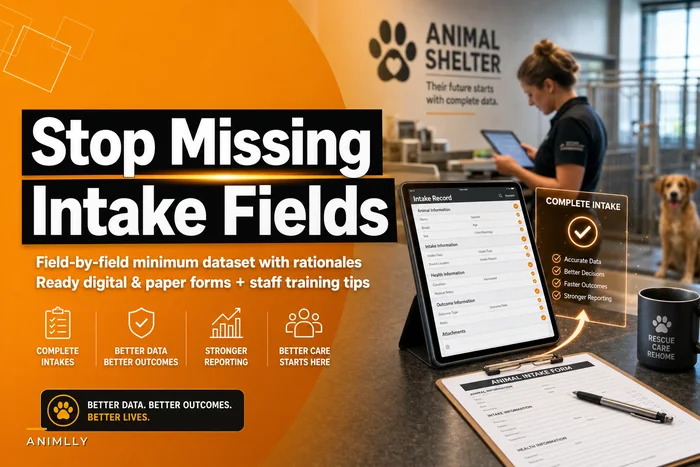 Stop missing intake fields: a minimum shelter intake data set with ready-to-use digital and paper forms
