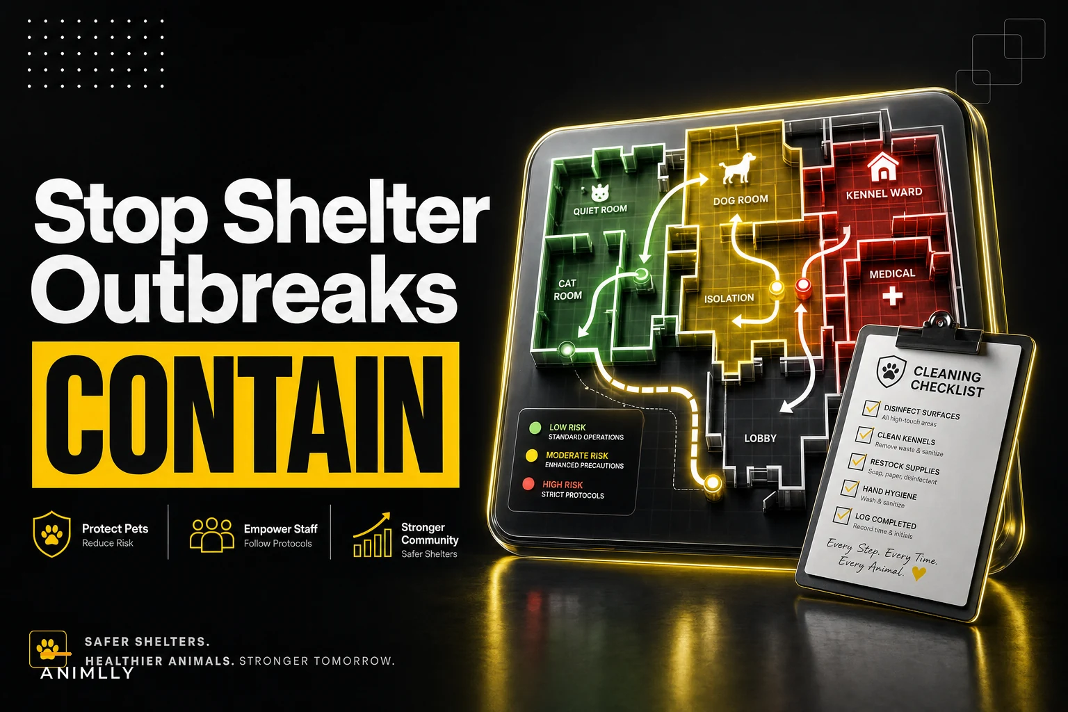 Stop shelter outbreaks: infection-control zoning maps, cohorting rules and cleaning cadences for small teams