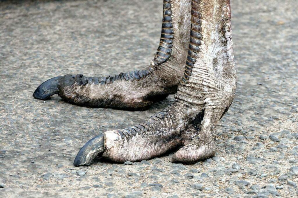 ダチョウの足