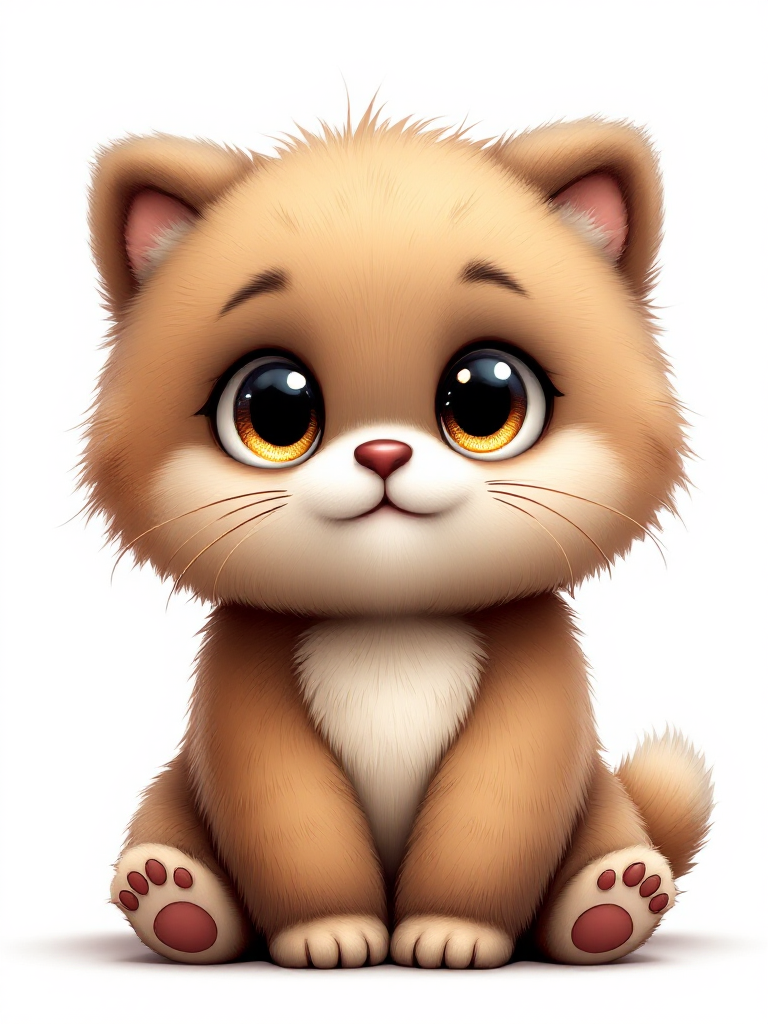 可愛い動物マスコットキャラ (ComfyStudio) - FLUX (curated chibi workflow) で生成した AI イラスト プレビュー