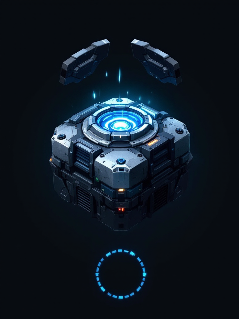 SF・サイファイ小物ゲームアセット (ComfyStudio) - FLUX (curated game-asset workflow) で生成した AI イラスト プレビュー