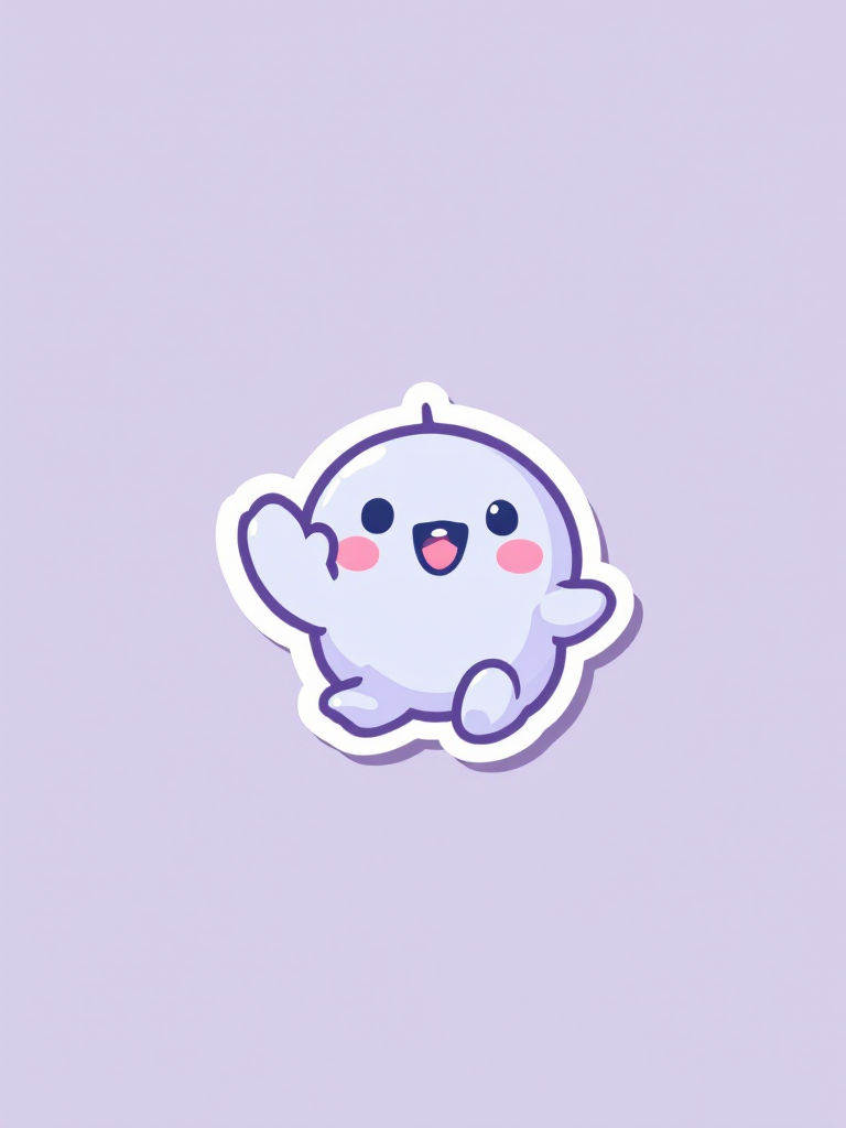 可愛いステッカー・スタンプデザイン (ComfyStudio) - FLUX (curated chibi workflow) で生成した AI イラスト プレビュー