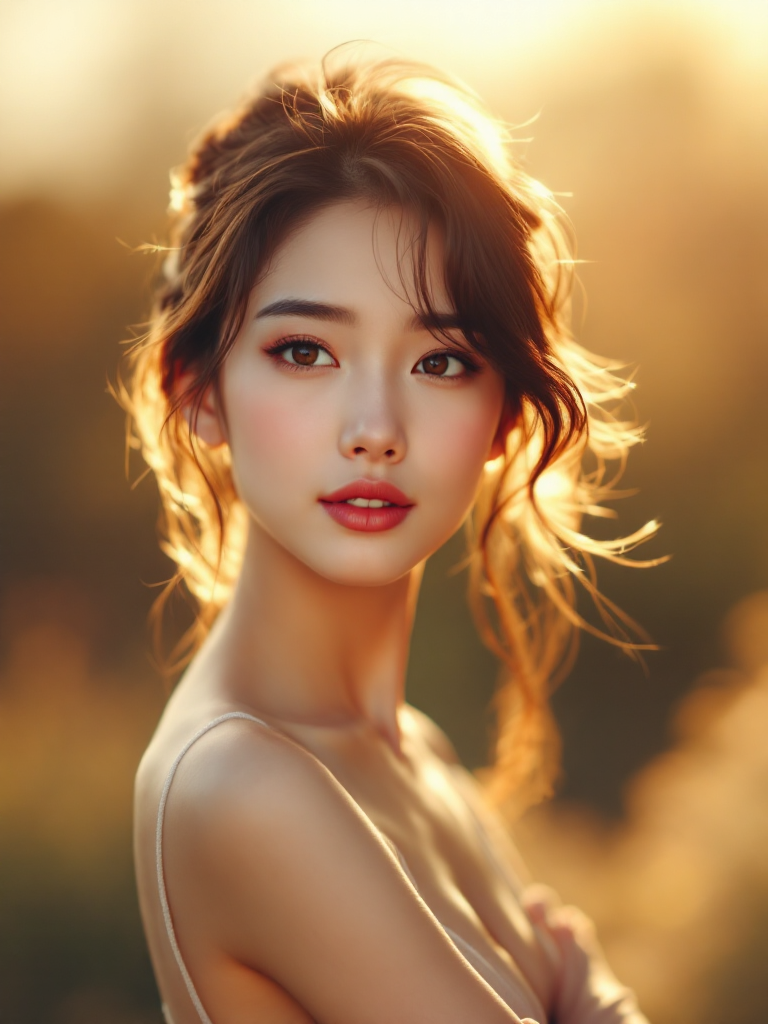リアル系ポートレート・自然光プロンプト (ComfyStudio) - FLUX (curated realistic workflow) で生成した AI イラスト プレビュー