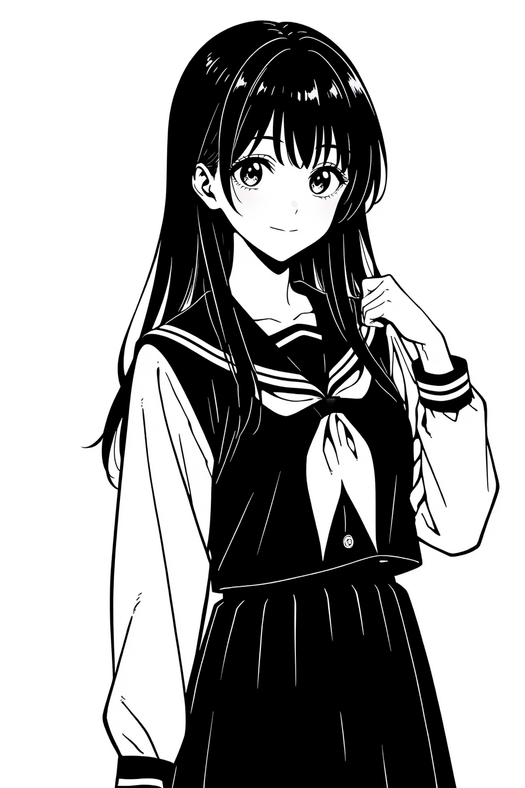 アニメ線画 - FLUX.1 [schnell] (fal-ai/flux/schnell) で生成した AI イラスト プレビュー