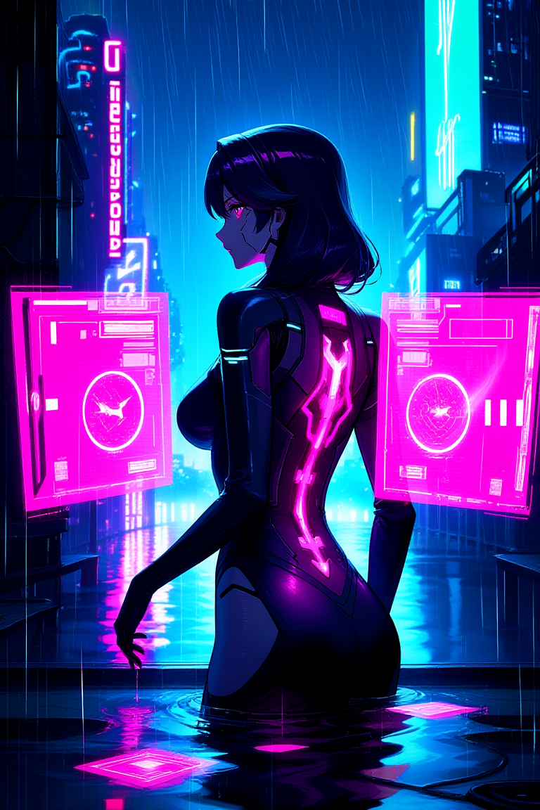 サイバーパンク - FLUX.1 [schnell] (fal-ai/flux/schnell) で生成した AI イラスト プレビュー